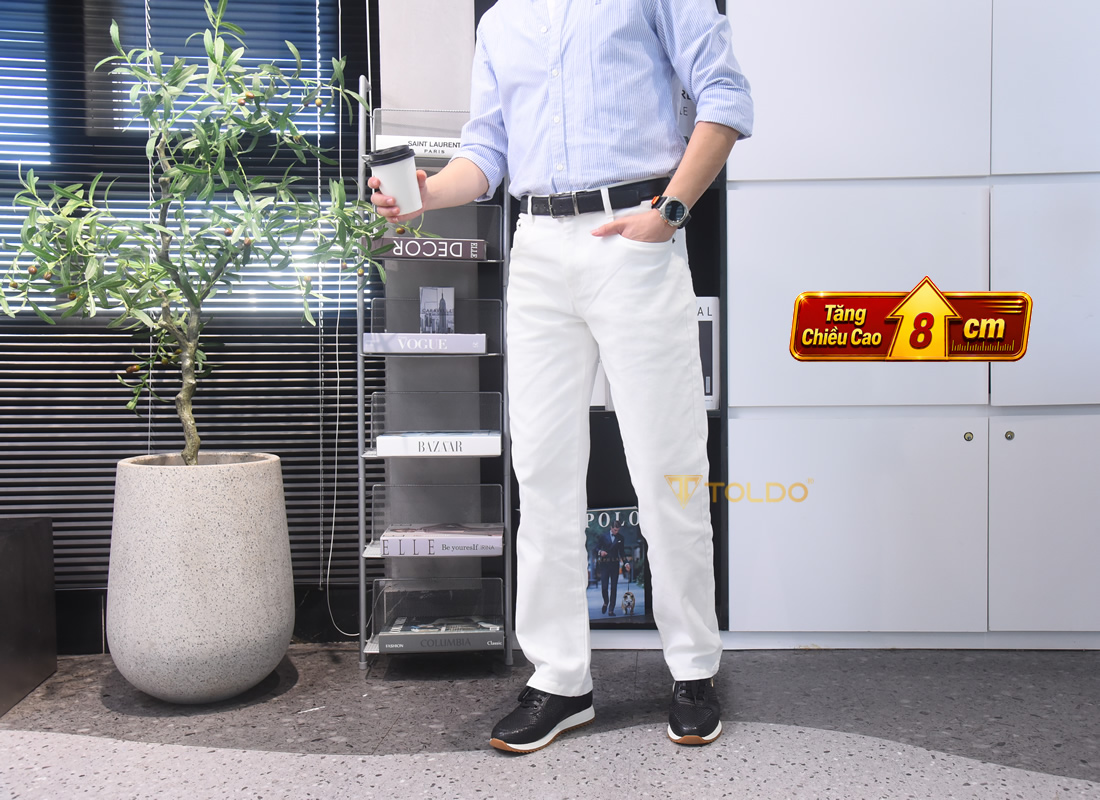 Giày cao nam 8cm da thật cao cấp 12